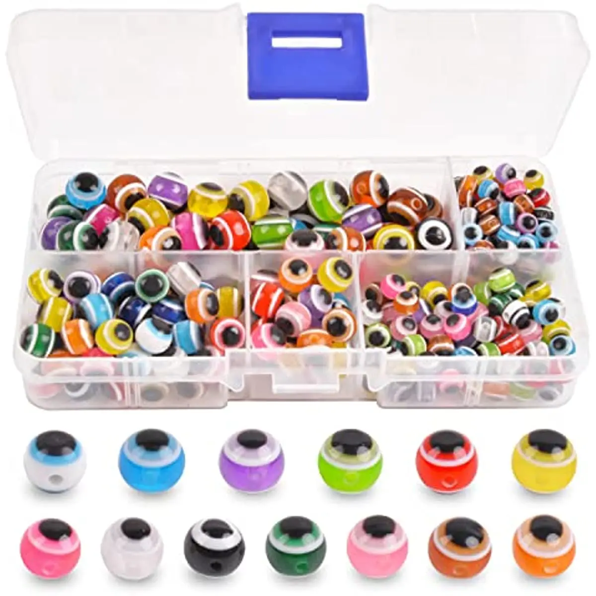 310PCS Fishing Beads Set Artificial Bait Eggs Round Carp for Lures Texas Carolina Rig Tackle 5/6/8/10mm