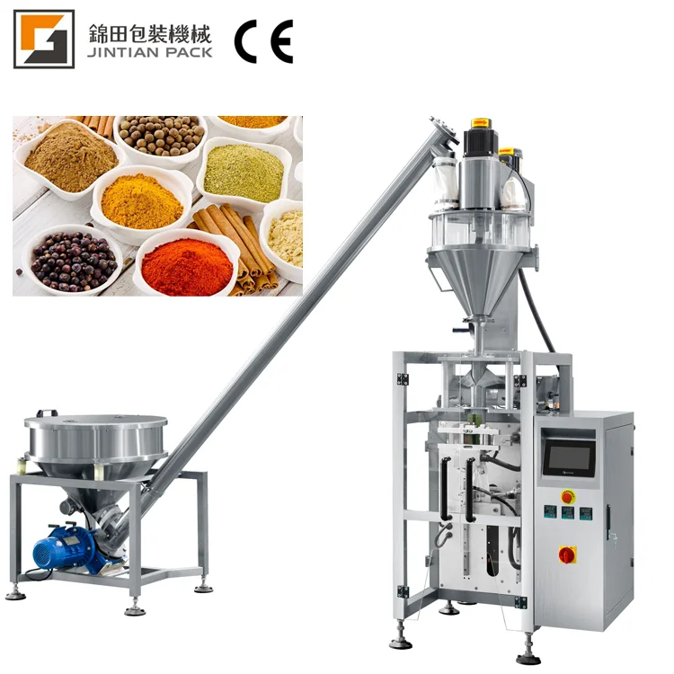 Jintian full automatic  5kg 10kg powder packing machine seasoning spice detergent powder  packaging machine