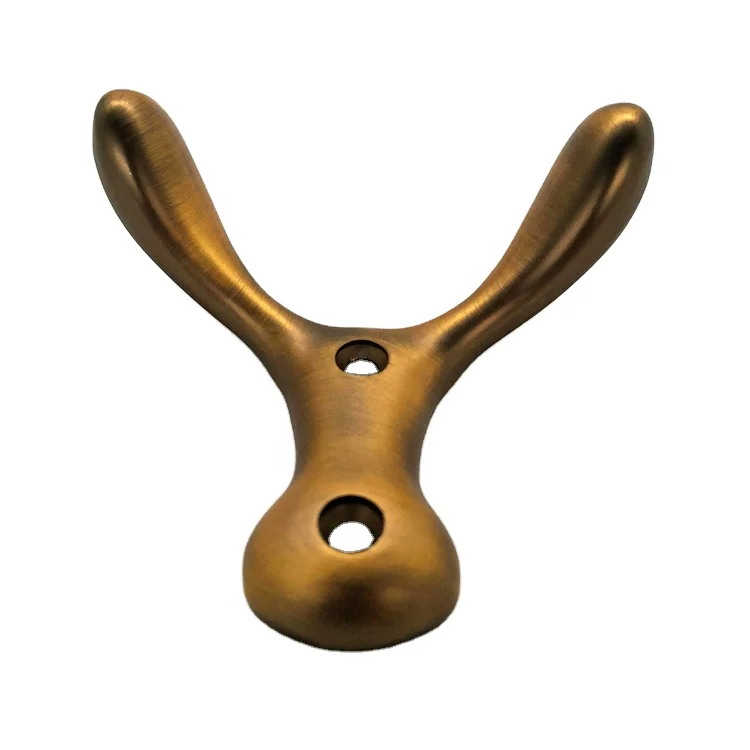 Wholesale Clothing Door Hat Coat Traceless Wall Hook Silicone Hanger Hooks Zinc Vintage Double Hook