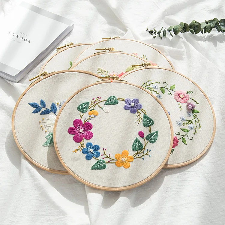 
Hot Selling Flower Decoration Diy Embroidery kit Cross Stitch Kit Beginner Needlework Set Diy Embroidery kit Set 