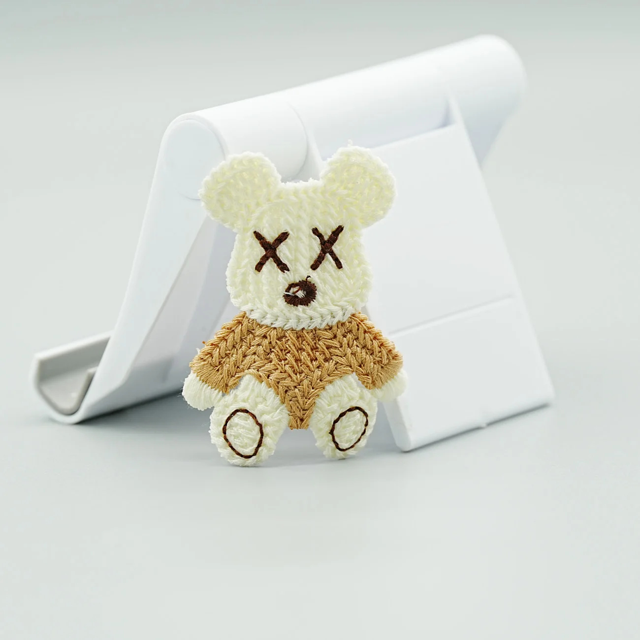New Handmade Embroidery Bear Applique Woven Crochet Knit Bear Patches