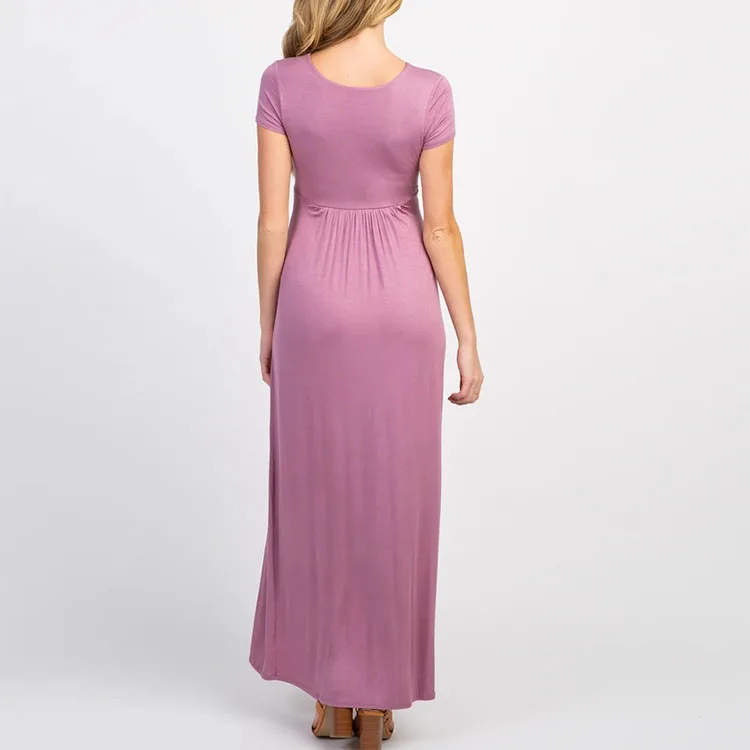 
Wrap Bresfeeding Long Maxi Nursing Maternity Dress Maternity Clothing Dresses 