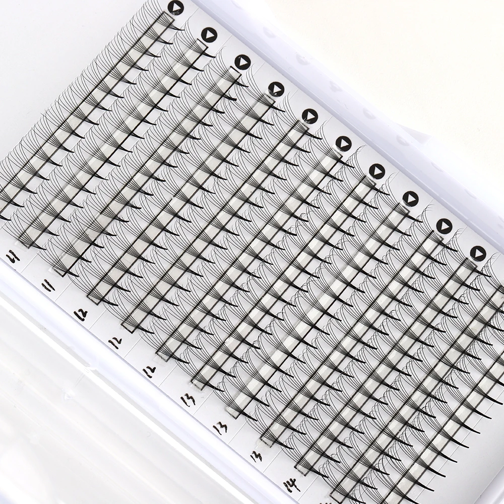 SP EYELASH Narrow Pre Made Fan 3D 7D 10D 0.05 0.07mm mix Pointed Base Premade Fans Wholesale OEM Large Tray Volume Promade fans