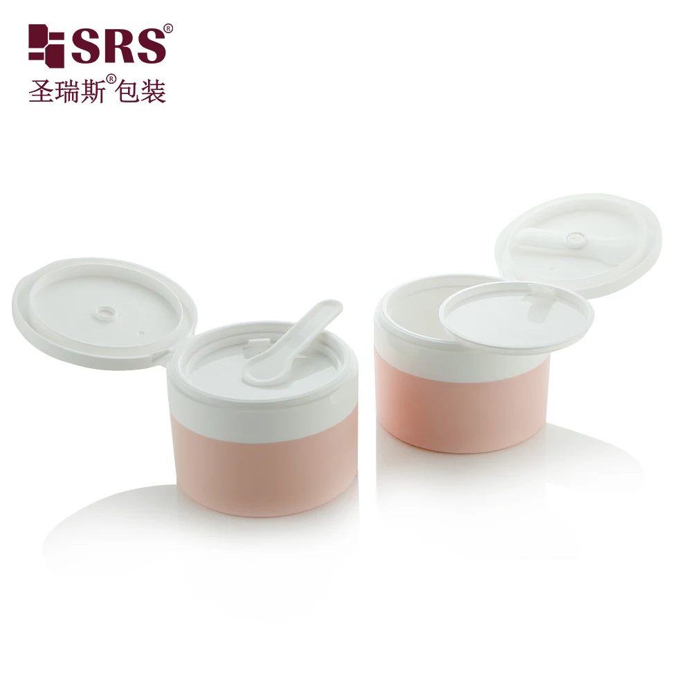 Customized Color New Body Butter Jars 120g 150g Flip Cap Cream Jar With Spoon Skin Care Container