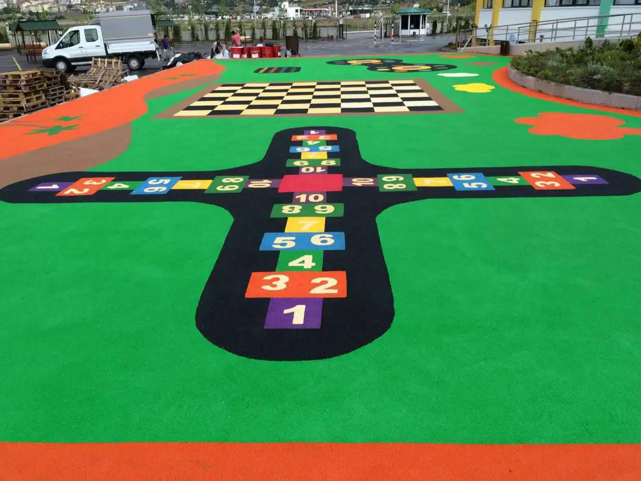 EPDM Granules machines Rubber Surfacing Construction Tool Heating Plate Paving Tool FN-R-24062904