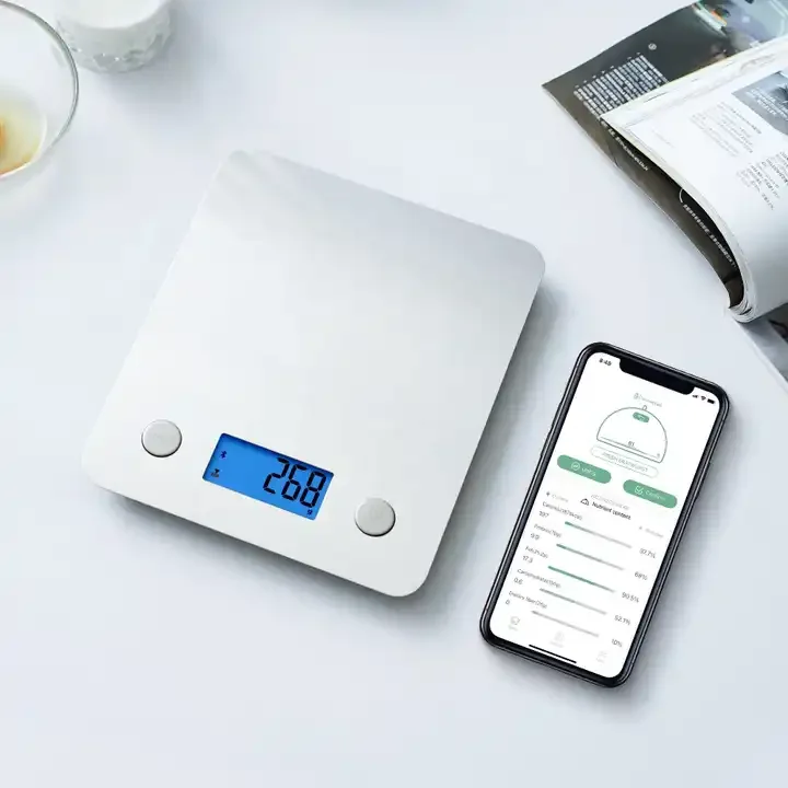 Weight Measuring Smart Health Nutritional Balance Food Vitamin Calculate Digital Number Electronic App Display Scales
