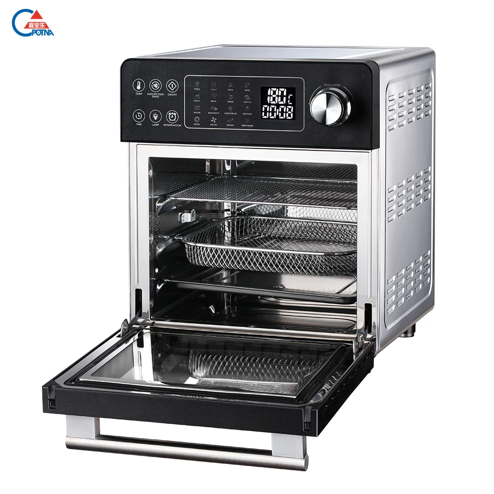 New Design 6 Liter Digital Air Fryer Square Household Multi-Function Steamer and Toaster Oven No Oil Deep Fryer Grill Oven