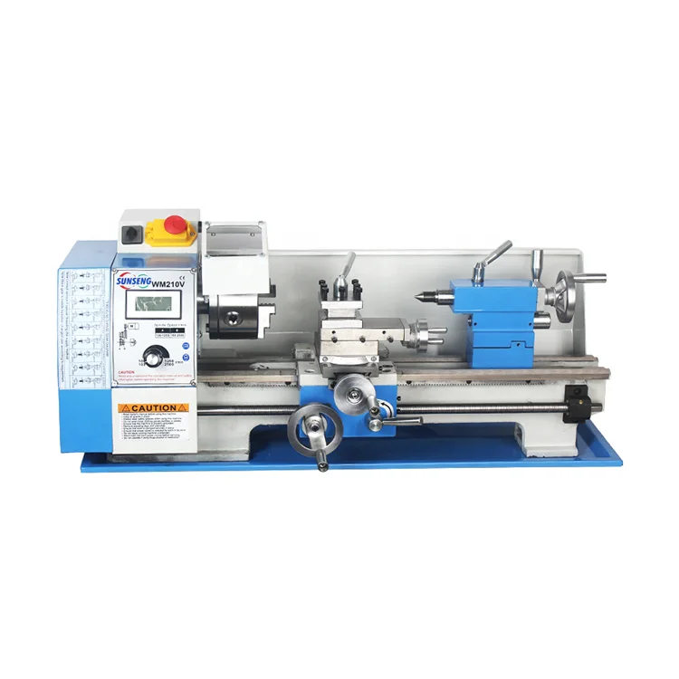 WM210V Metal Lathe/850W Brushless Motor All Steel Gear Lathe/38mm Spindle Bore Hole +125mm Chuck Mini Lathe Machine