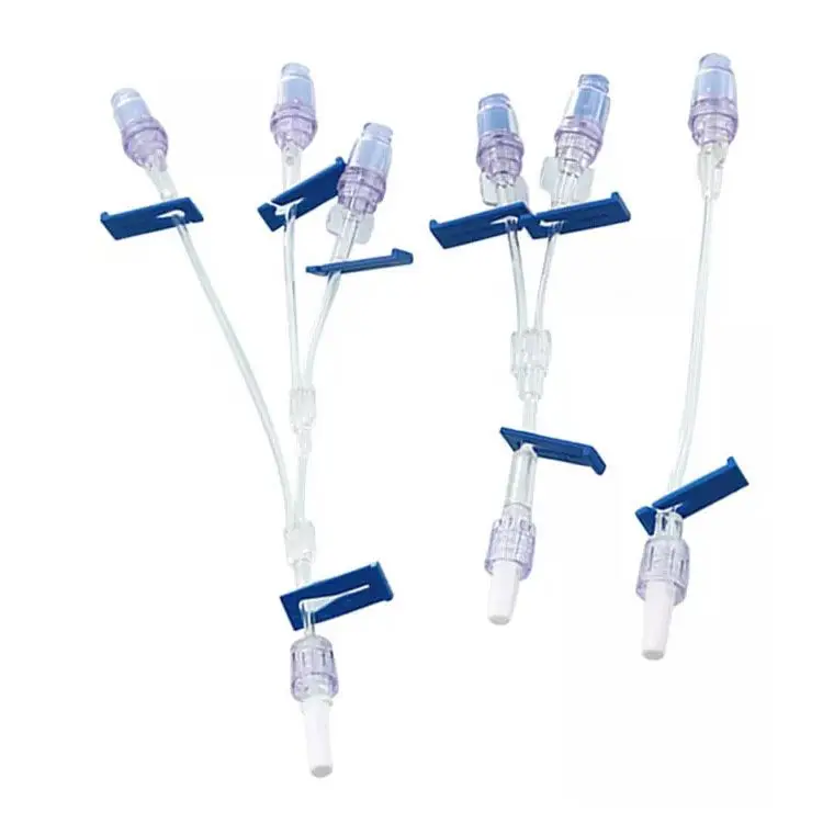 Disposable Medical Y Type Luer Lock Needle Free Connector with Extension Tube