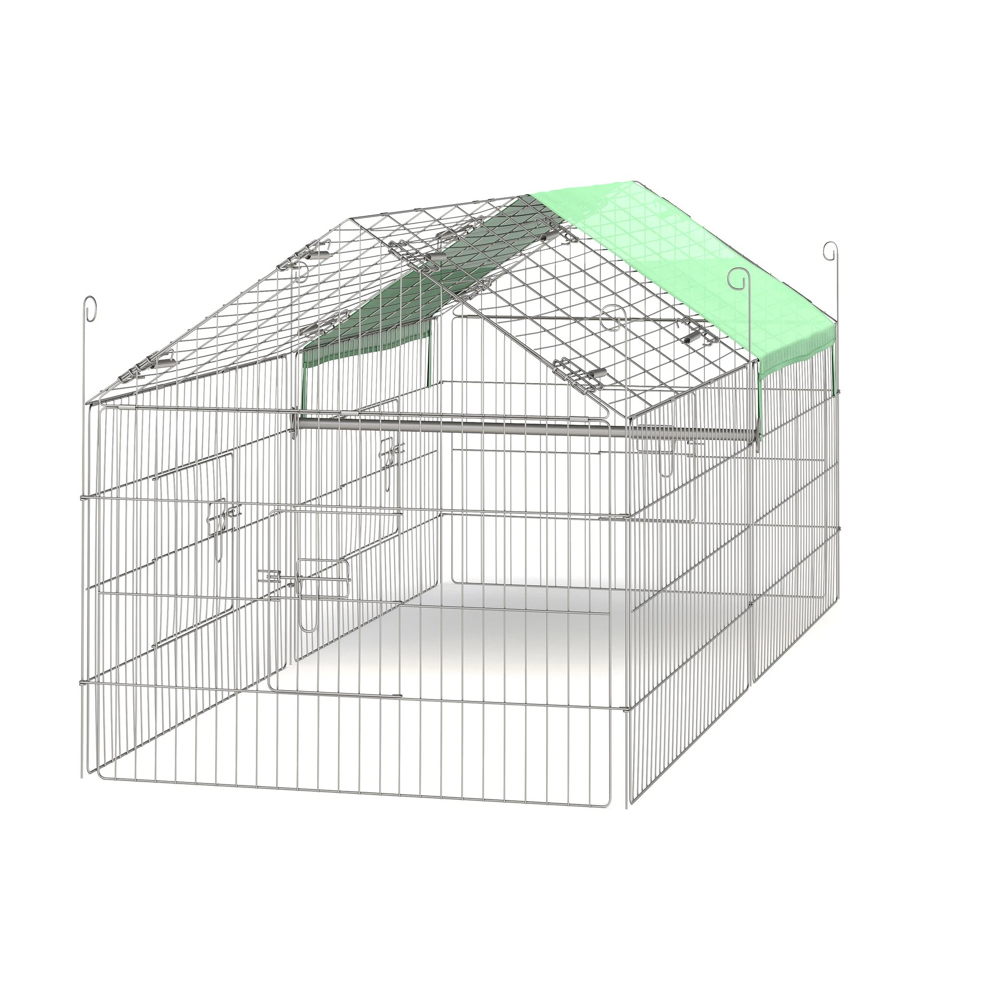 Outdoor Metal Chicken Coop Rabbit Cage With Cover
