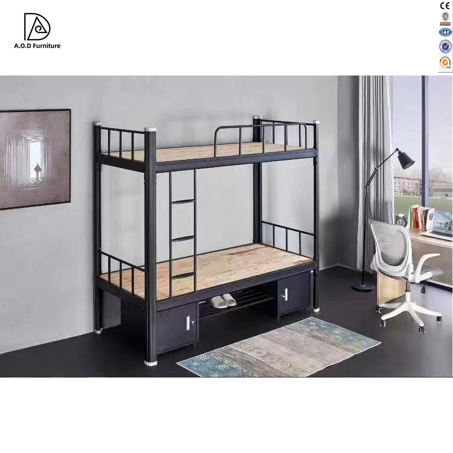 Metal bunk bed double deck bed Modern Dormitory Metal frame bed for adults