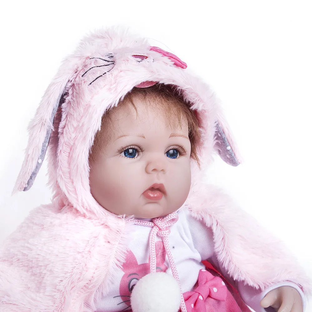 Reborn Baby Doll Soft Silicone vinyl 18inch Lovely Lifelike Cute Baby Real Lifelike Reborn Baby Doll