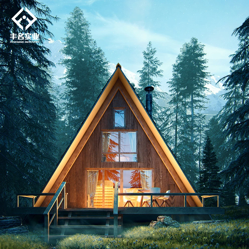 Modular house A Frame Wooden Camper Bungalow Triangle Houses Boutique Style Hotel Home Worldwide Delivery