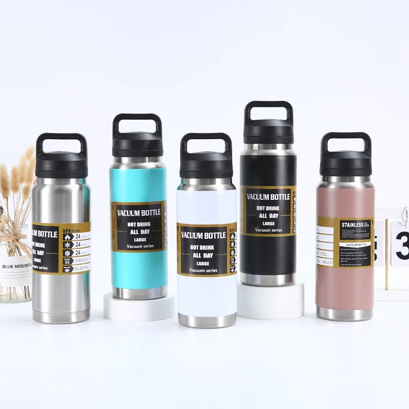 Factory Direct Sale Stainless Steel Vacuum Flask Gym Thermos Tumbler Water Bottle with Handle