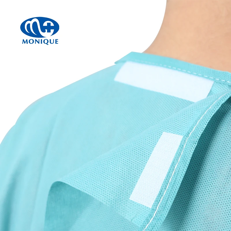 Medical Disposable medical  45g 50g SMS SMMS   Non-woven Surgical Gown with  ethylene oxide sterilization