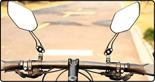 Clear Road Bicycle Mirror 360 Degree Rotation Adjustable Handle Bar Mirrors Bike Mirror For Cruiser Chopper Scooter