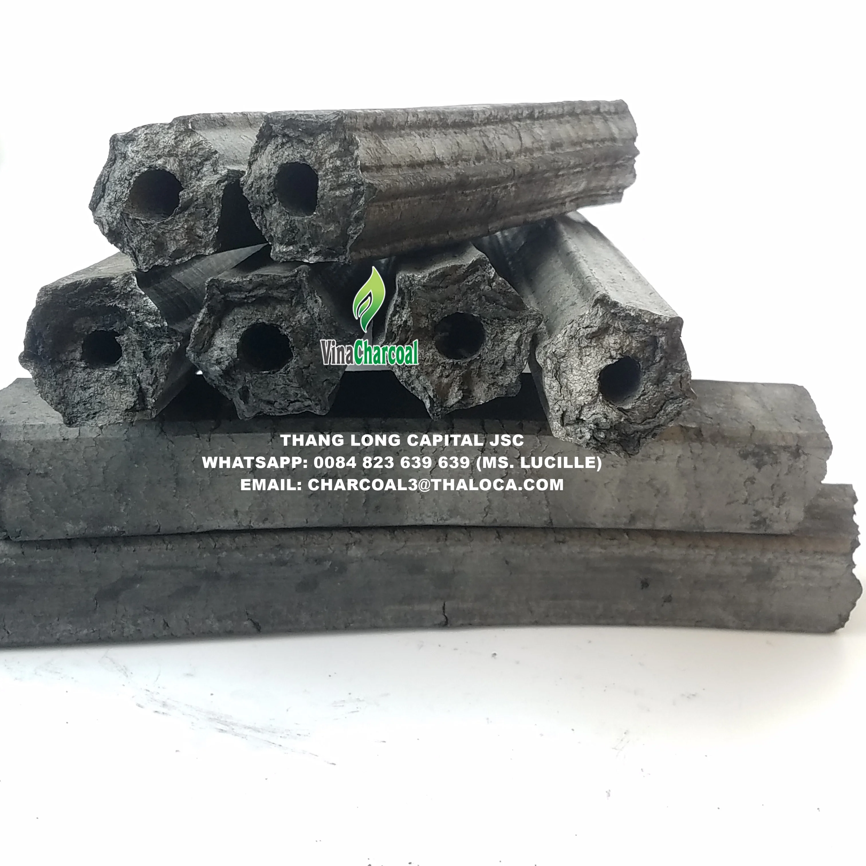 Bamboo Briquette Charcoal/ Wooden Sawdust Charcoal Briquette No Smoke