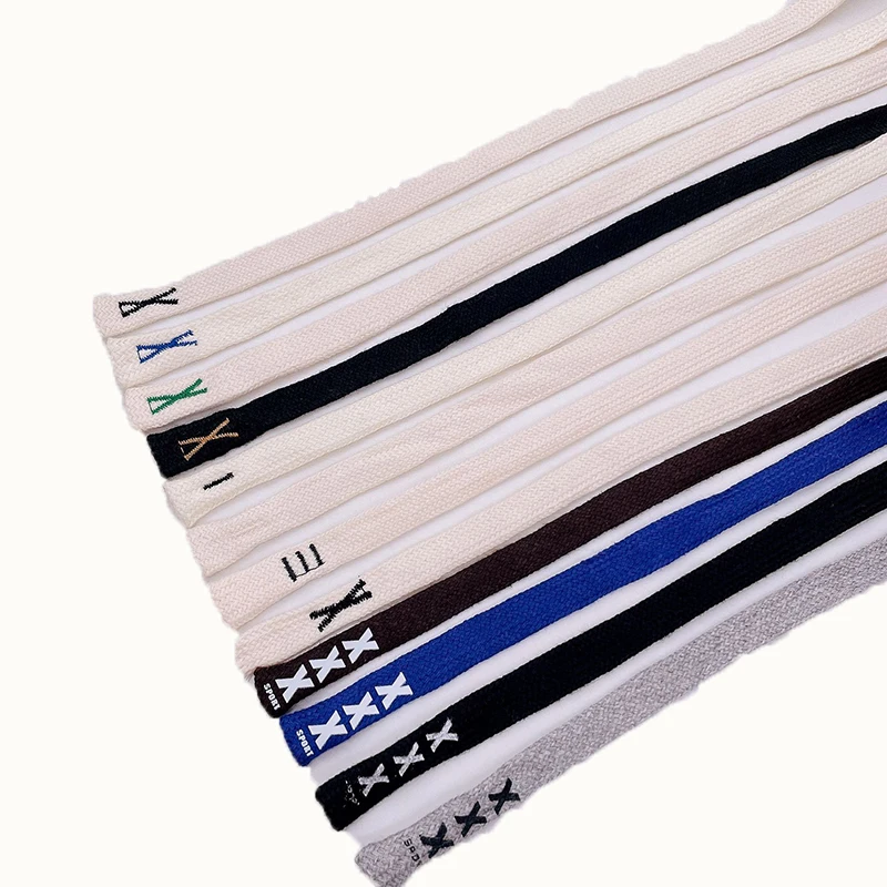 Wholesale Customization Woven Belt Sweatshirt Drawstring Pants Waist Rope Flat Cotton Rope Hoodie Drawstring Cord