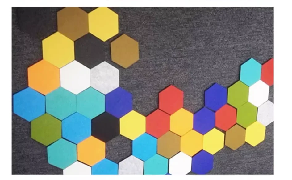 Soundproof Hexagonal Board Polyester Fabric Acoustic Wall Panel soundproof panels acoustic panel material fabric board