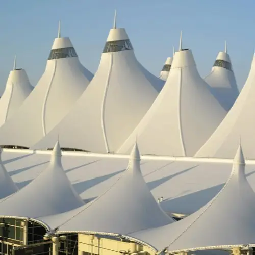 950GSM PVC Tarpaulin for Architectural Membrane Flame Retardant B1 With Certificates Double PVDF