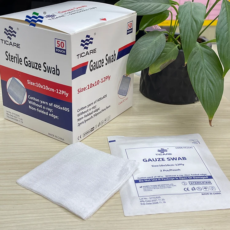 Sterile Medical Absorbent Surgical 100% Cotton Sterile Gauze Swab Sponge