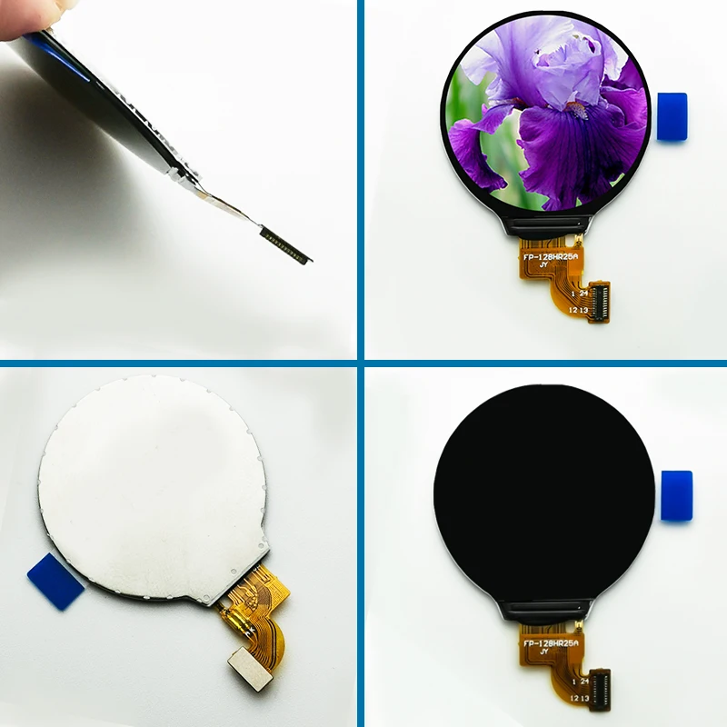 Circle 1.3 Tft Lcd 240X240Dots Ips Gc9A01 14Pin Zip Fpc 1.28 inch 1.3 inch 4Spi Tft Round Lcd Display For Smart Watches