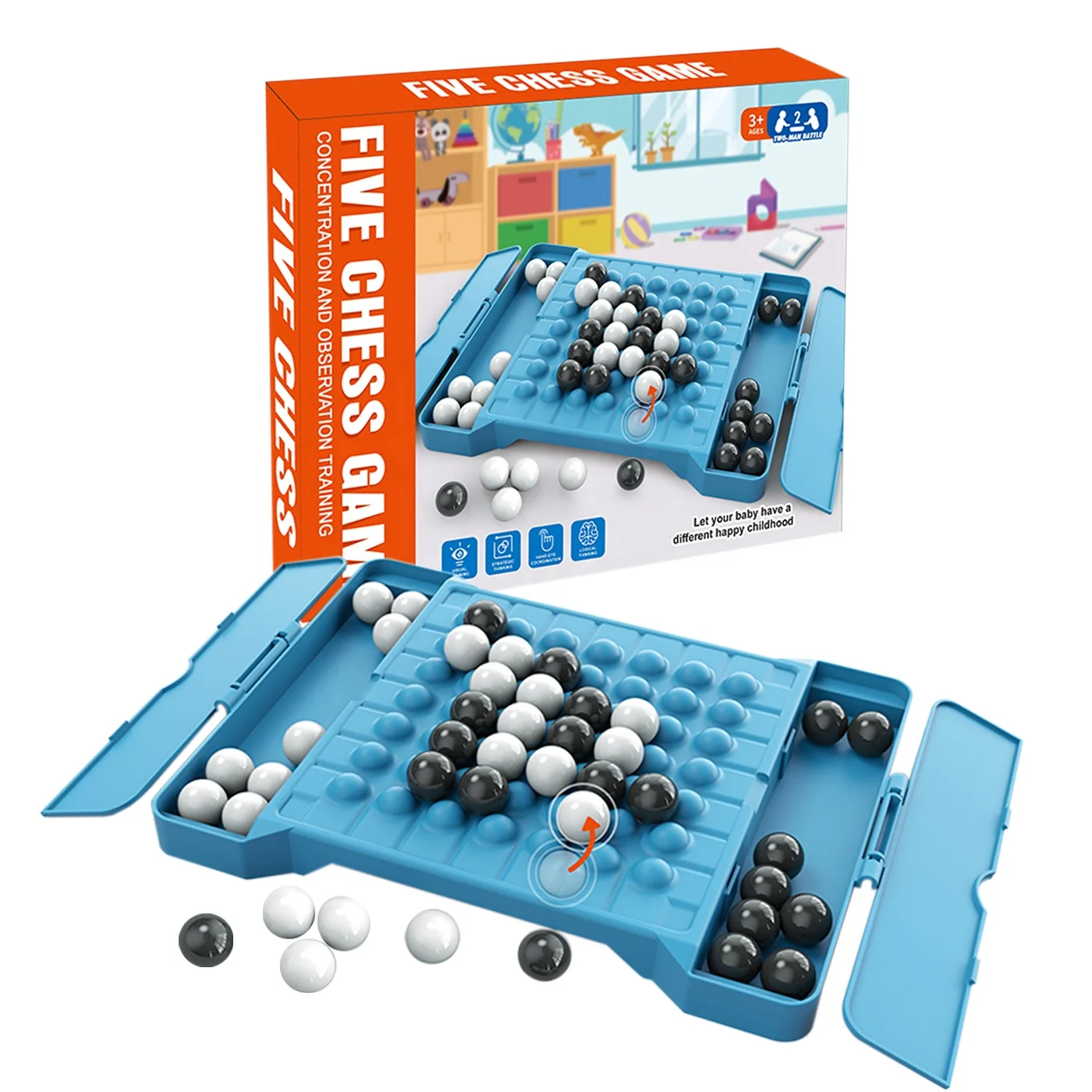 KUNYANG логическое мышление reversi интеллектуальные игры для детей Развивающая игра в пять шахмат развивающая стратегическая шахматы игрушка