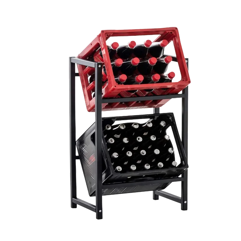 2 яруса металлические ящики бутылки для напитков металлическая стойка для выкладки напитков ящики для выкладки ящика полка-стойка