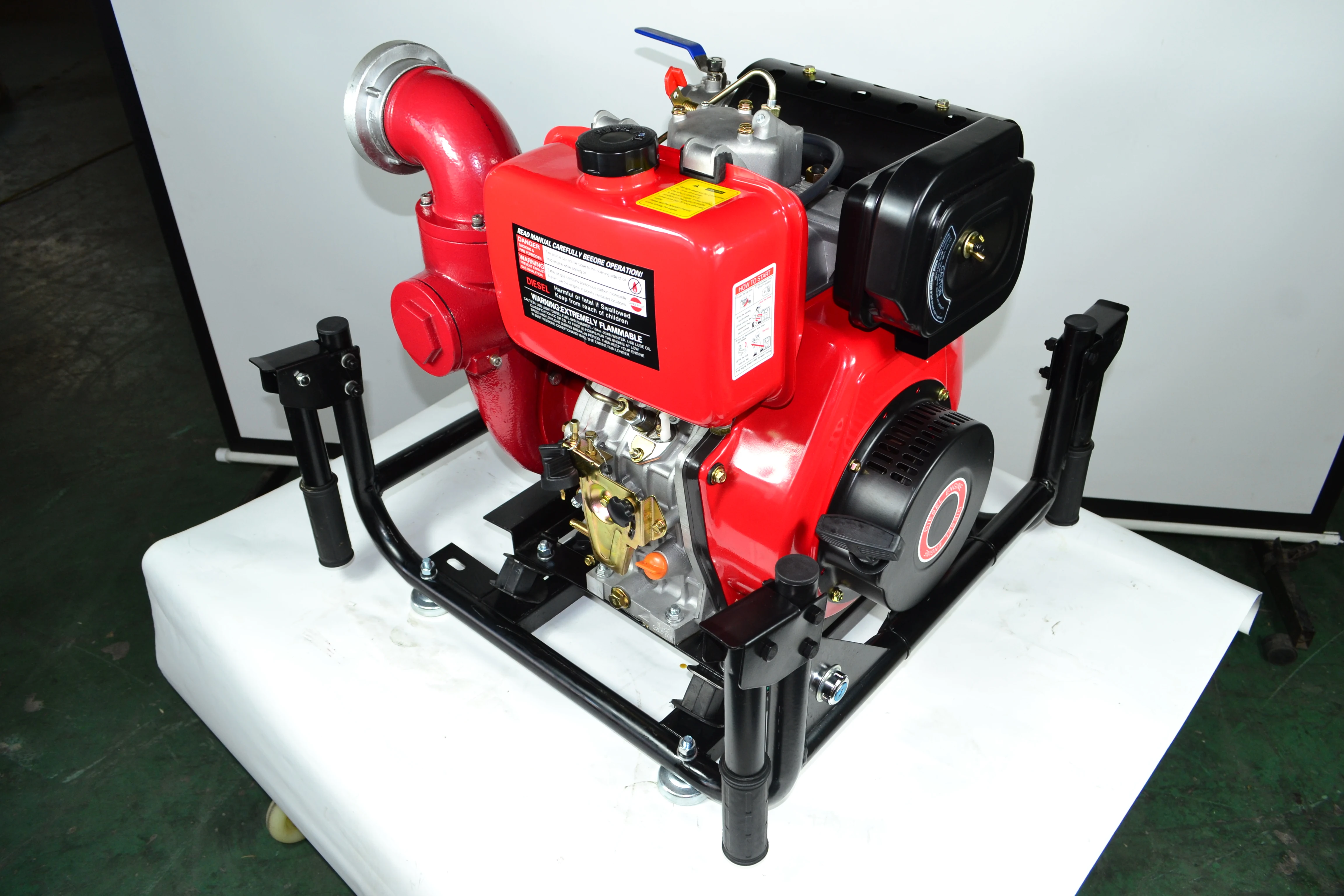 90m Lift 3inch 80mm Factory Price 13HP Recoil Electric Start Self Priming Pump for Irrigation and Agriculture
