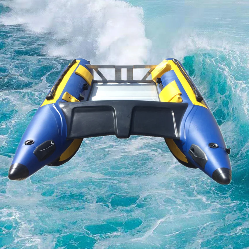3.35m High speed engine catamaran boat inflatable remote control