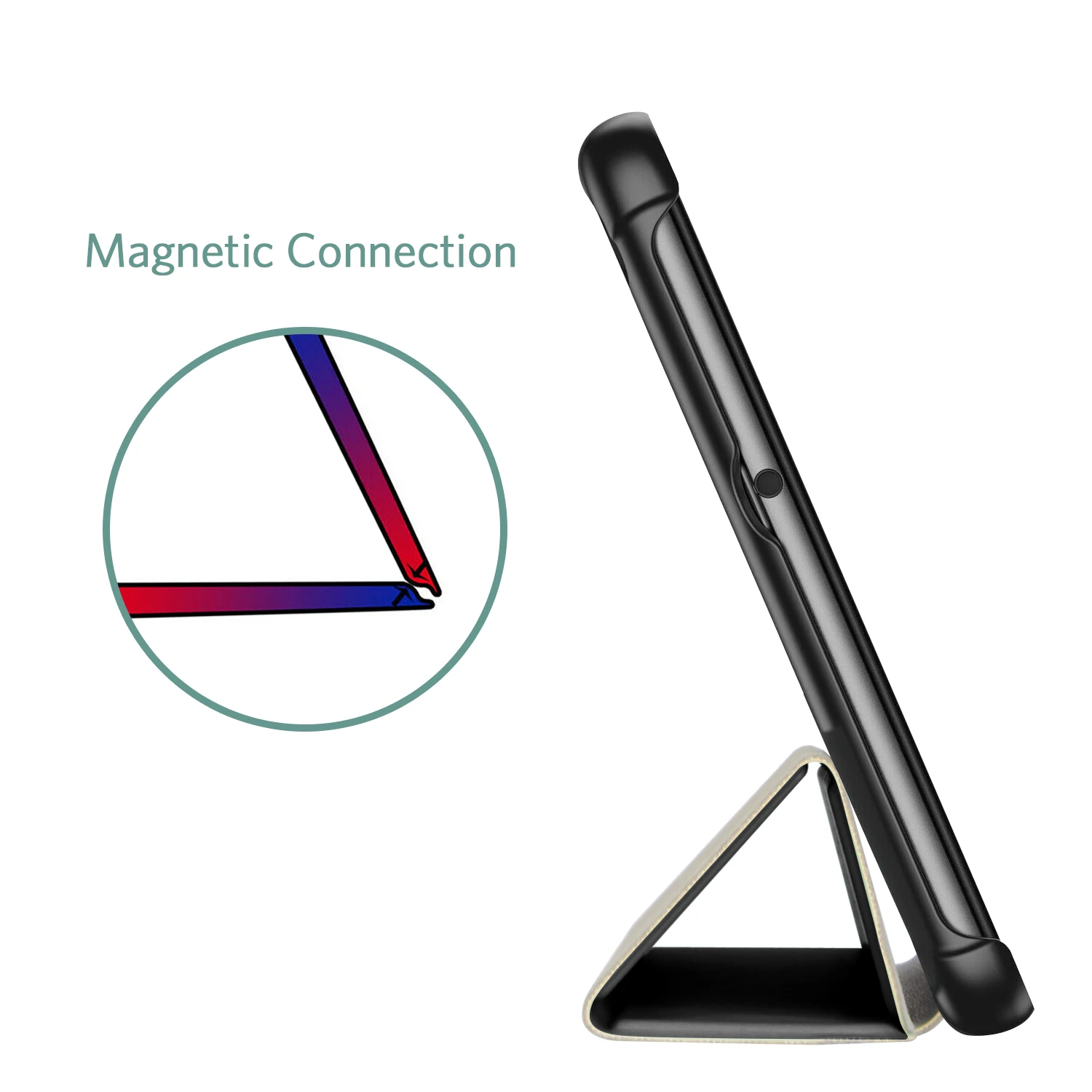 Чехол из натуральной кожи для Samsung Galaxy TAB A 8,4 дюйма, модель SM-T307 2020 выпуска в черном цвете