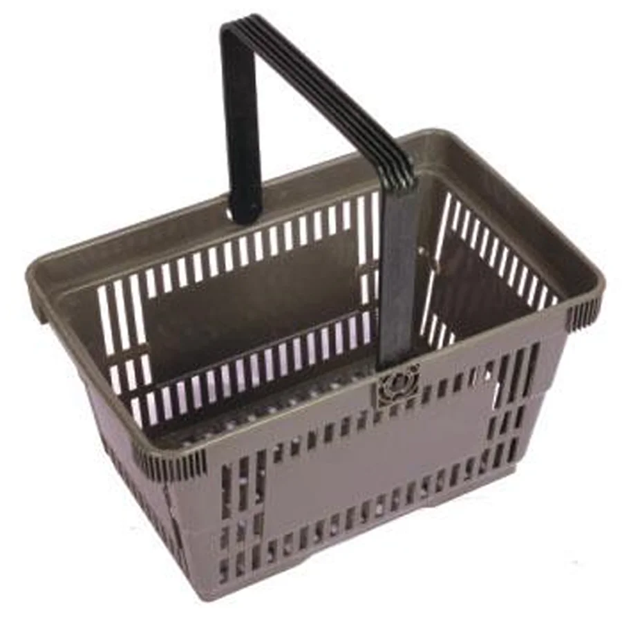 Wholesale Flexible Handle Orange Pink Small Cute Plastic Supermarket Shopping Basket for Shops