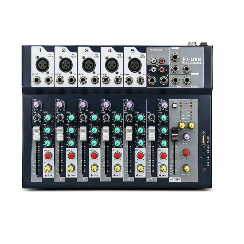 5-канальный микшер для радио и телевещания оборудования