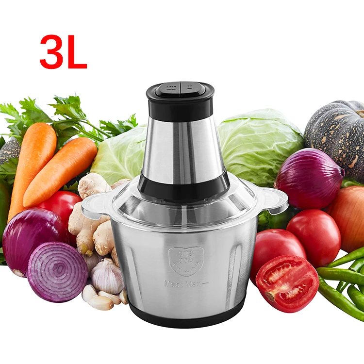 Home Kitchen Food Grinders Cheap Stainless Steel Small Best Meat Chopper Automatic 2L 3L Electric Meat Grinder For Sale