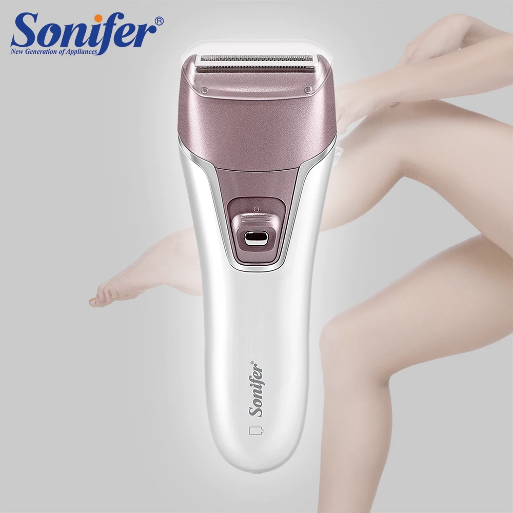 Sonifer SF-9521 Rechargeable 2 In 1 Women Beauty Body Satinelle Essential Compact Lady Hair Removal Epilator