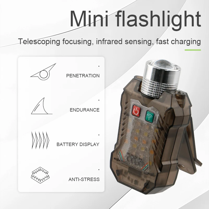 High lumen LED Flashlight Portable Mini Flashlight emergency torch light customization USB Rechargeable Torch Light with Magnet