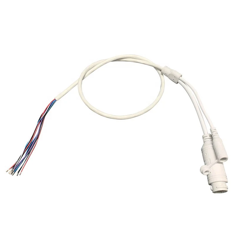 48V to 12V Waterproof RJ45+DC Connector CCTV Surveillance Security Network POE IP Camera IPC Camera Cable Wire Stock 1.5A 15W