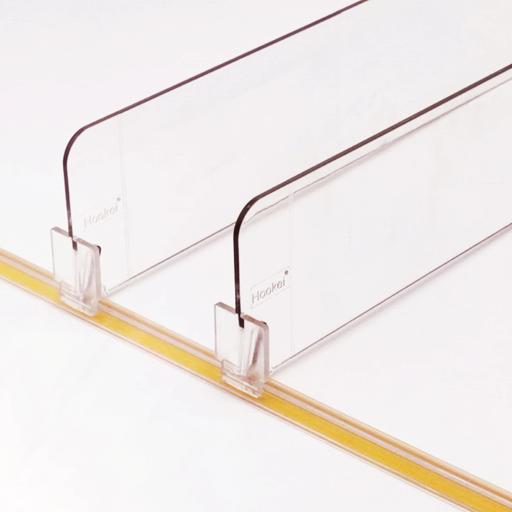In Stock Plastic Adjustable Clear Acrylic Supermarket Pharmacy Fridge Shelf Dividers for Display