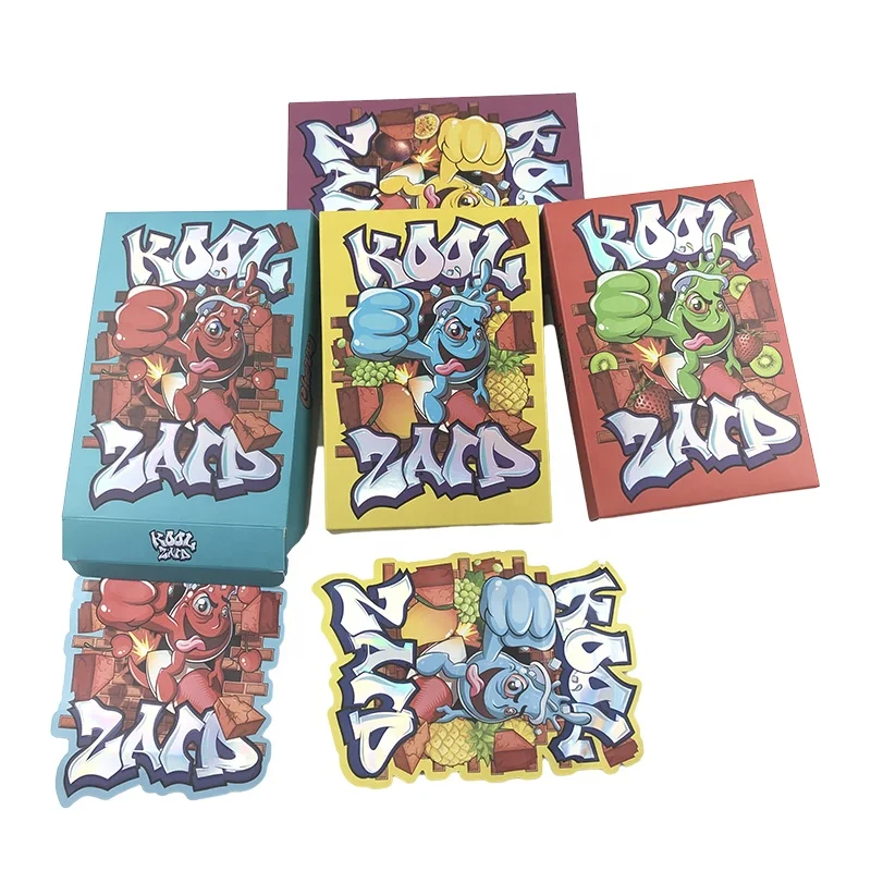 Hot Selling Cali Packs 3.5g Bag With Cereal Paper Box Biscuit Herb Candy Gummy Packaging Die Cut Mylar Bag And 3.5g Display Box