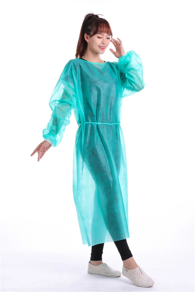PP nonwoven fabric PPE disposable surgical use customized blue  isolation gown