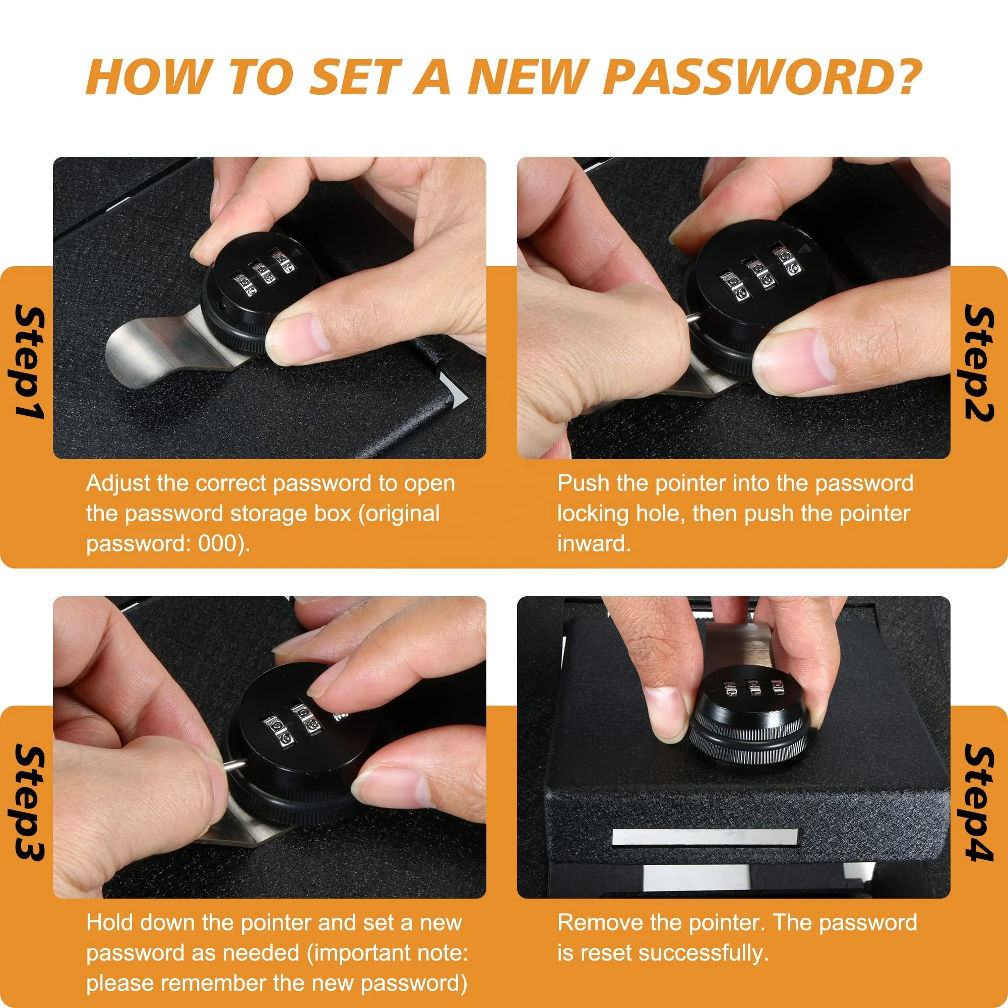 Center Console Armrest Lock Box Design Safe Storage Organizer Case Password Car Interior For Ford Bronco Accessories 21-23 2/4