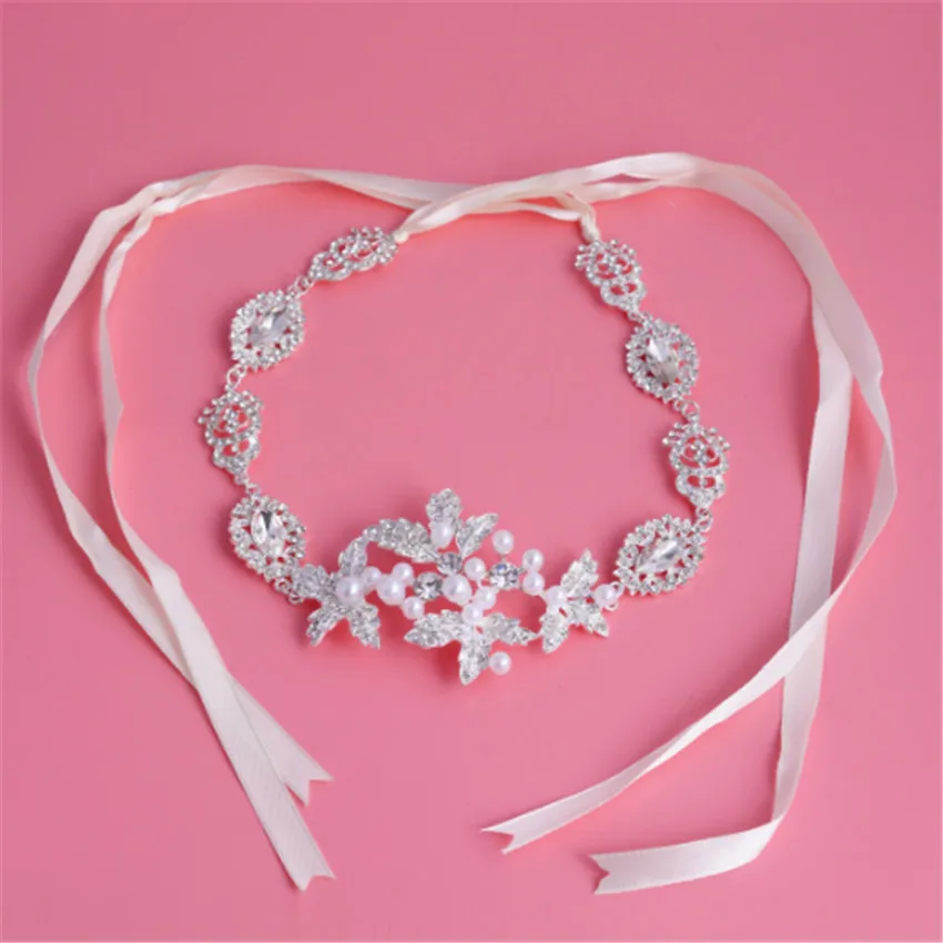 Украшения для невесты, оптовая продажа, головной убор, повязка для волос, инкрустированные стразами, жемчужинами, аксессуары для волос, женские свадебные украшения
