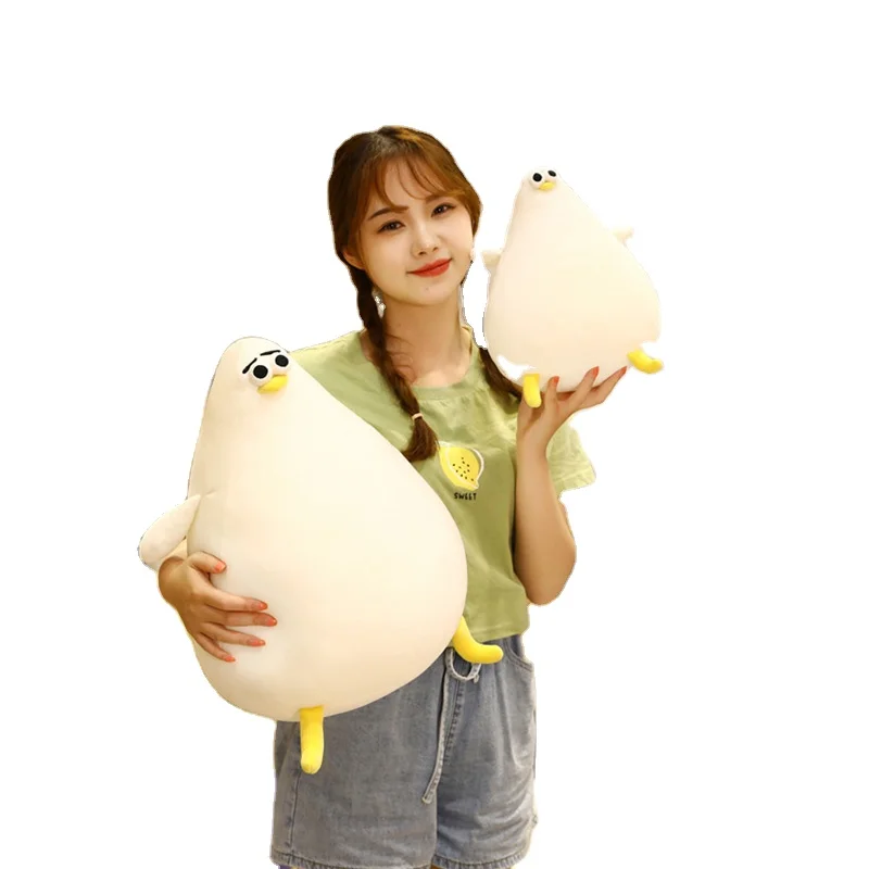 Factory Price 26cm Mini White Bird Pillow Plush Cushion Super Soft Stuffed Animal White Fat Chicken Anime Stuffed Doll Gift