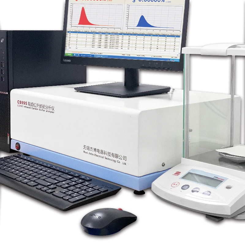 high-frequency infrared carbon sulfur analyser for metal, ore, coal, cement, glass analysis