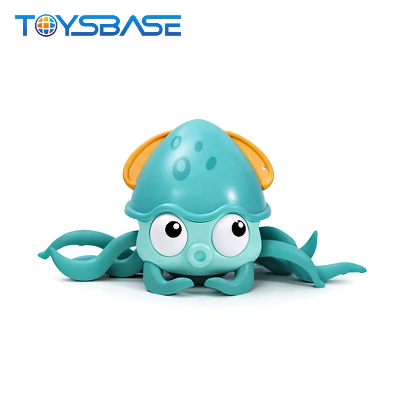 Hot Amphibious Animal Wind Up Swimming Walking Octopus Bath Pull Line Toy