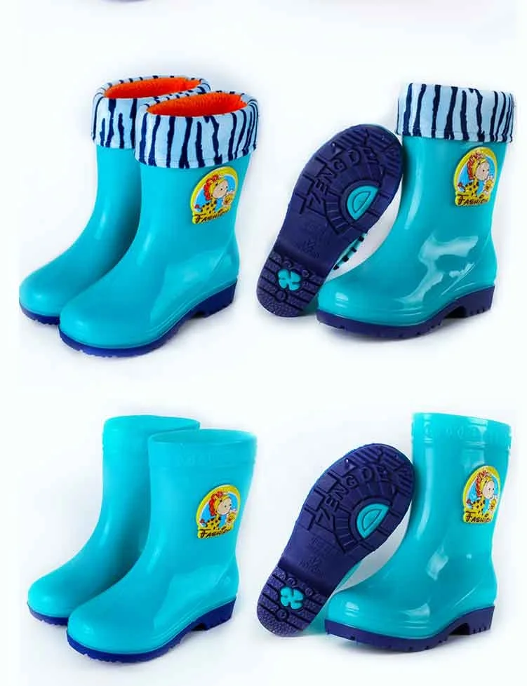 
On Sale Colorful Fashion Shoes Cute Children Pvc Waterproof Baby Cheap Kids Rain Boots 