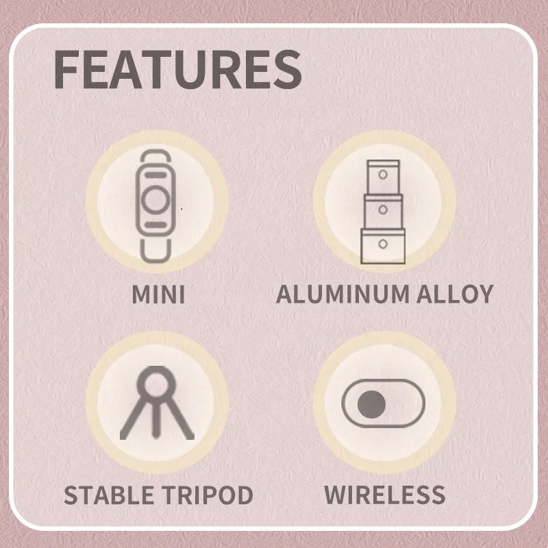 
2021 New 3 in 1 Mini Aluminum Wireless Bluetooths Selfie Stick Tripod with Remote Control for Smartphone 