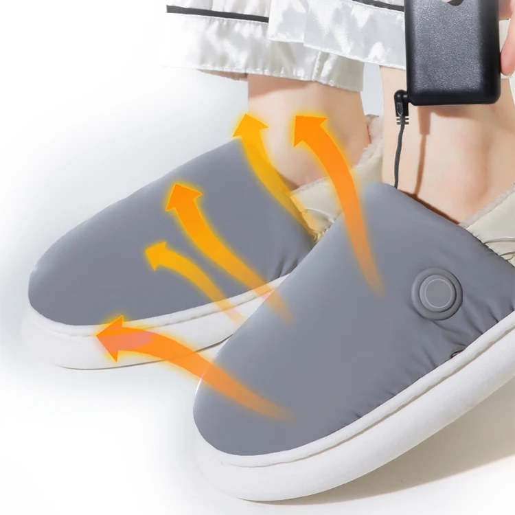 Foot Warmer Vibration Heating Foot Warmer Shoes Winter Outdoor Snow Feet Warmer Waterproof USB Electric Heated Shoes