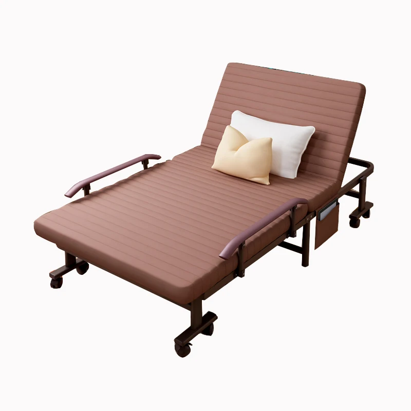 Folding Queen Size Bed Metal Frame Wall Adjustable Sofa Bed Transformer Furniture with Storage Feature