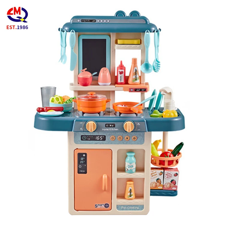 Wholesale Music Lights Water Function Baby Kid Girl Chef Big Large Pretend Play Kitchen Food Cook Toy Set For Girl